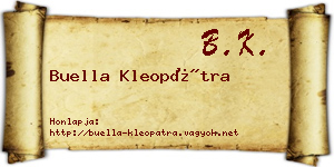 Buella Kleopátra névjegykártya